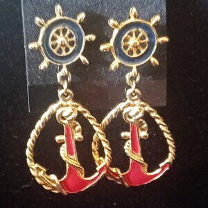 One Pair Nautical Pierced Earrings